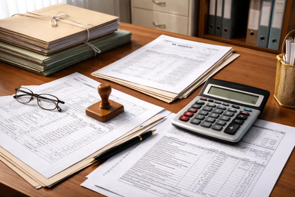 Income tax audit Form 26 documents India
