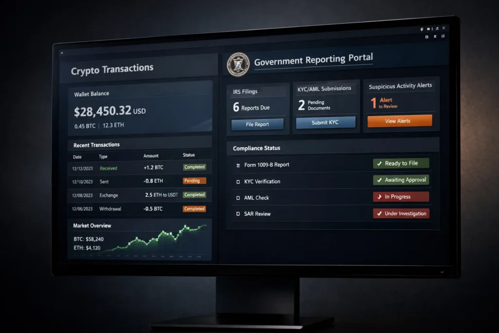 Crypto asset transaction reporting