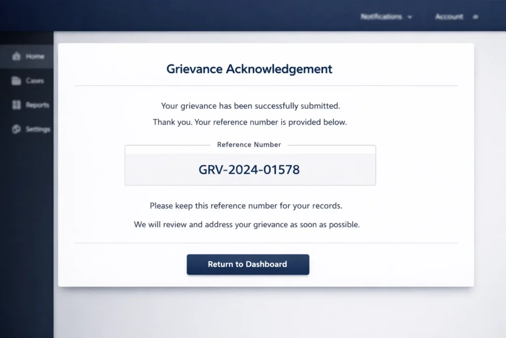 Income Tax grievance acknowledgement number tracking system 2026