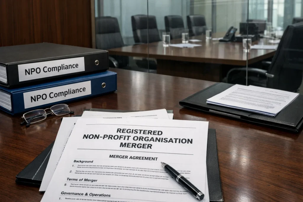 Registered nonprofit organisation merger documents