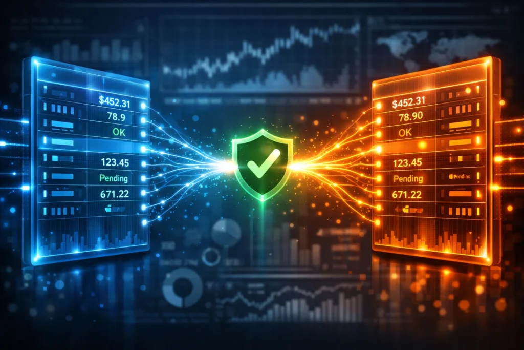 financialdata GST Notices in India - Input tax credit reconciliation between datasets showing GST compliance matching