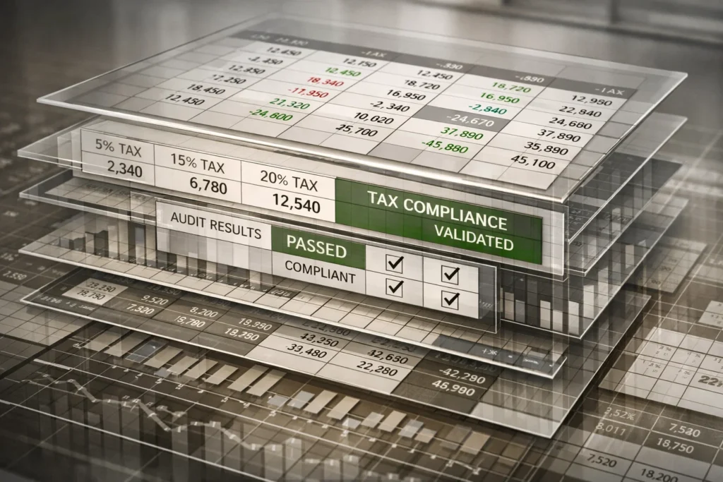 gstre1 Financial compliance data visualization representing GST validation framework
