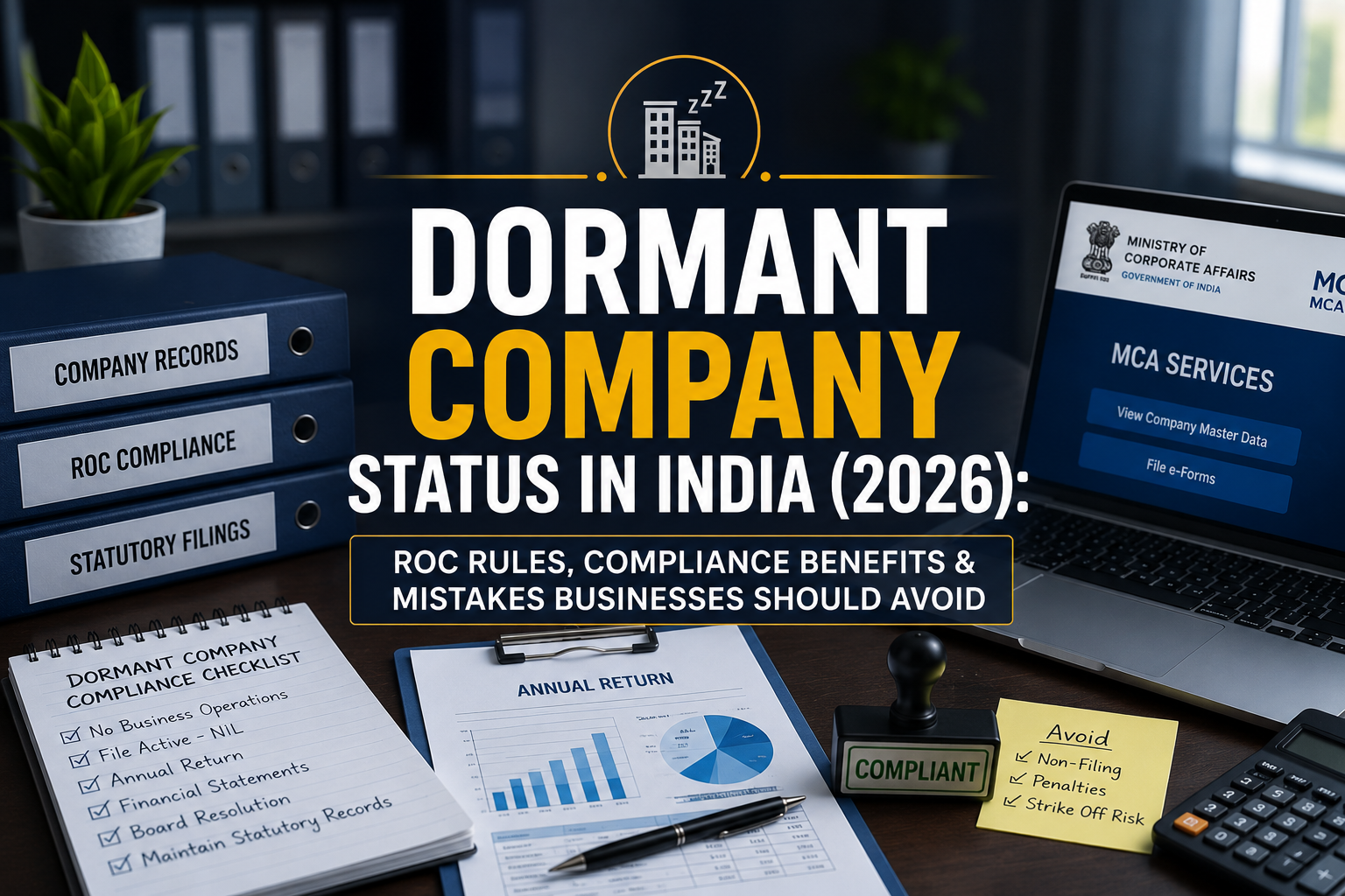 Dormant Company Status in India (2026): ROC Rules, Compliance Benefits & Mistakes Businesses Should Avoid