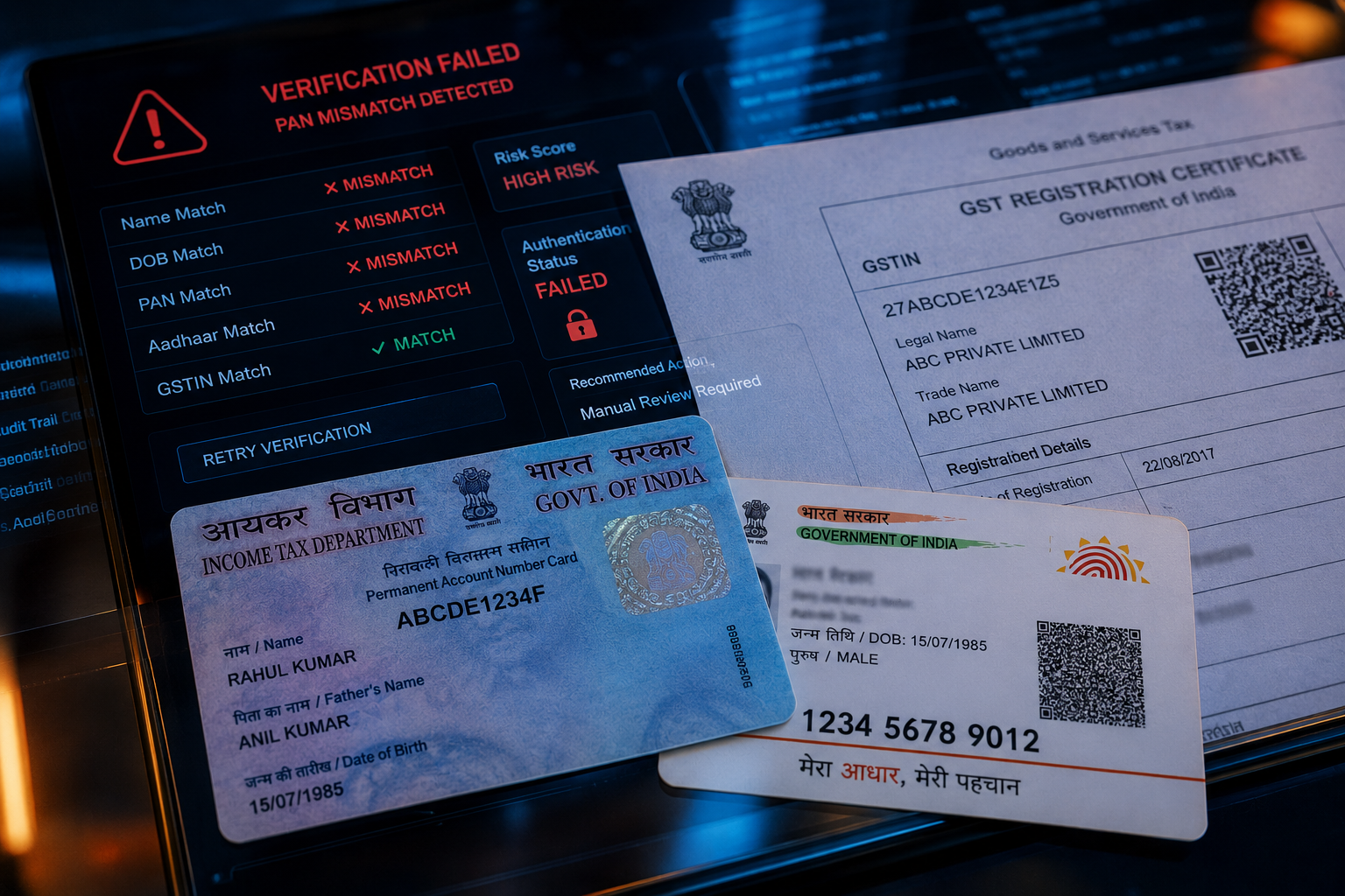 Udyam registration issues caused by PAN Aadhaar and GST mismatch verification errors