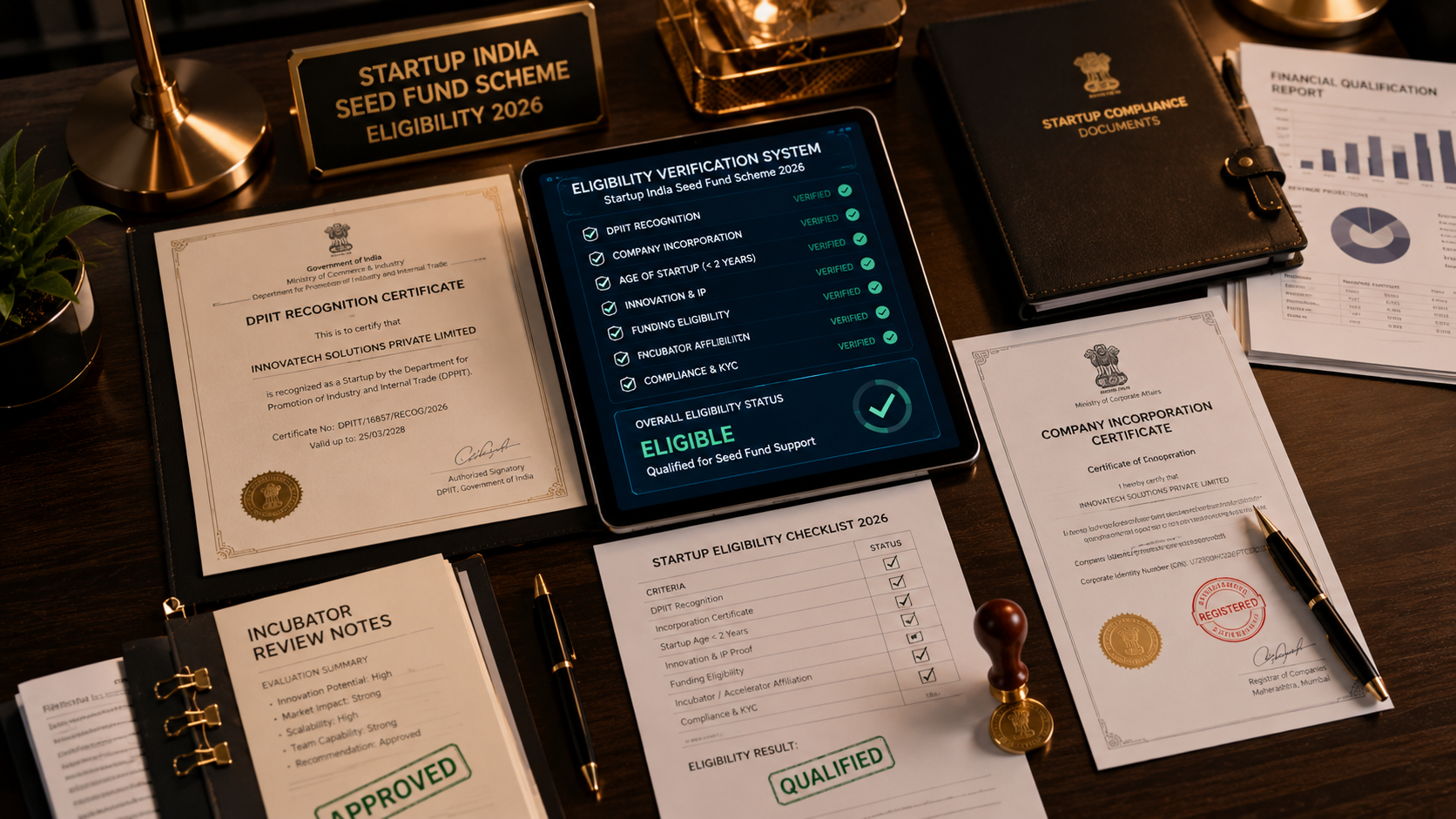Startup India Seed Fund Scheme eligibility verification and DPIIT startup funding compliance