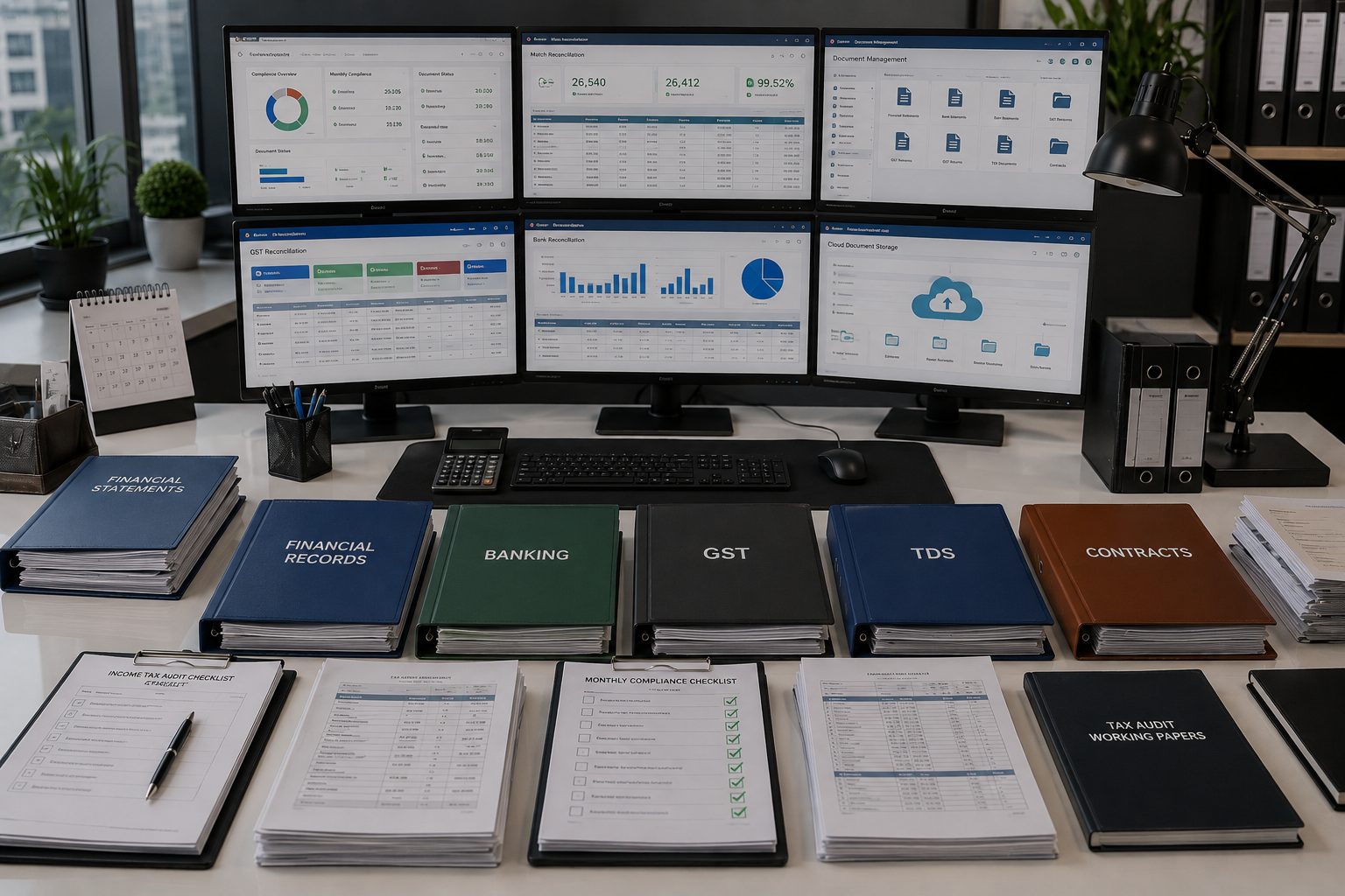 Income tax scrutiny preparation with organized business tax documentation system