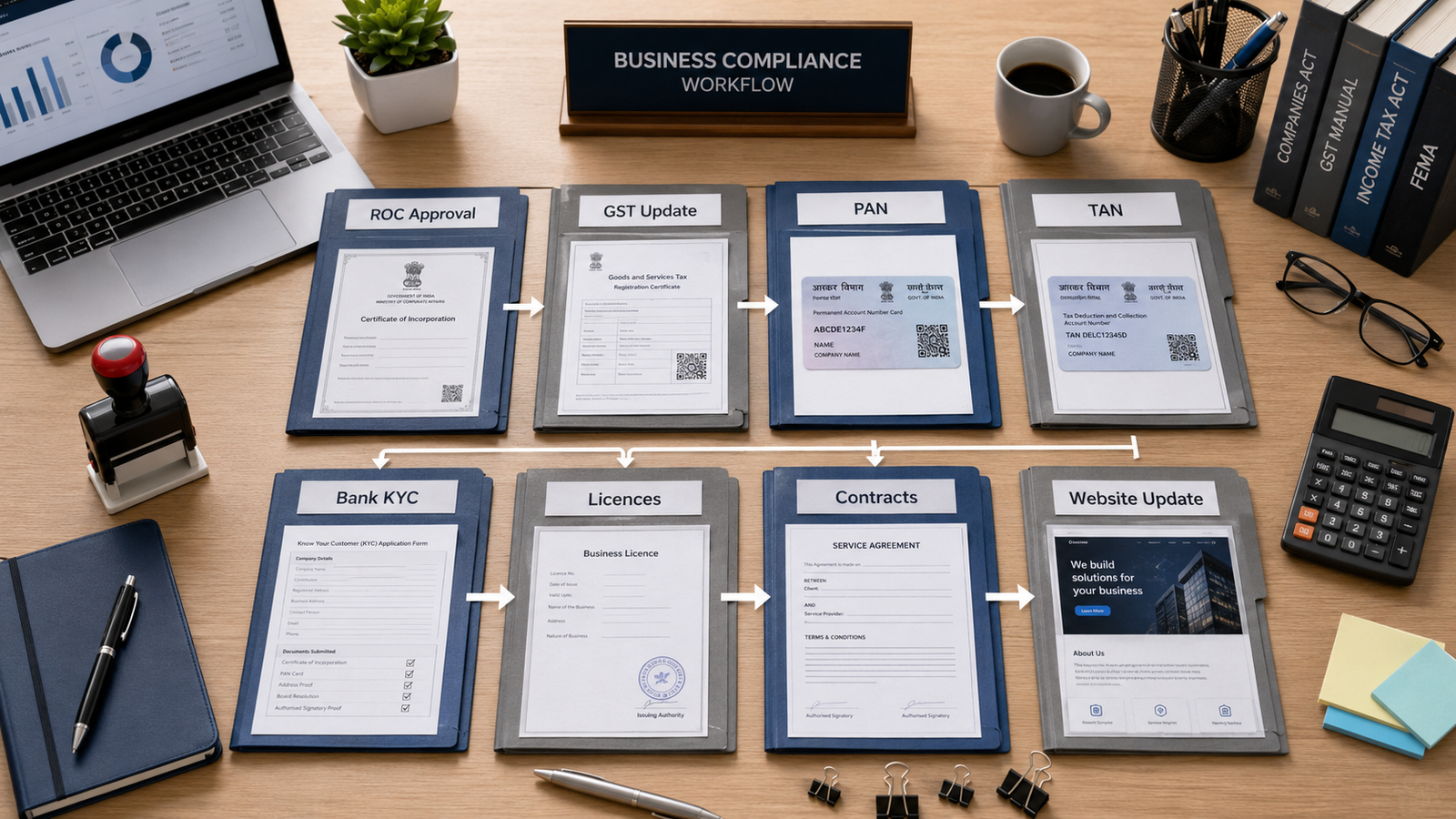 Company Name Change India post approval compliance checklist documents