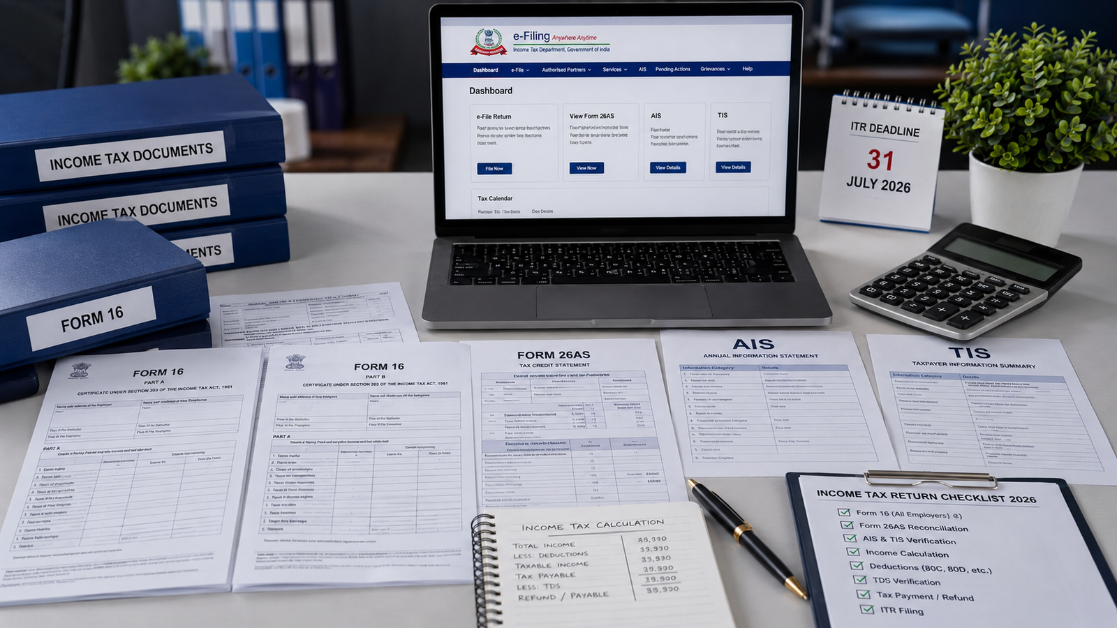 Step-by-step multiple Form 16 Income Tax Return filing process for 2026