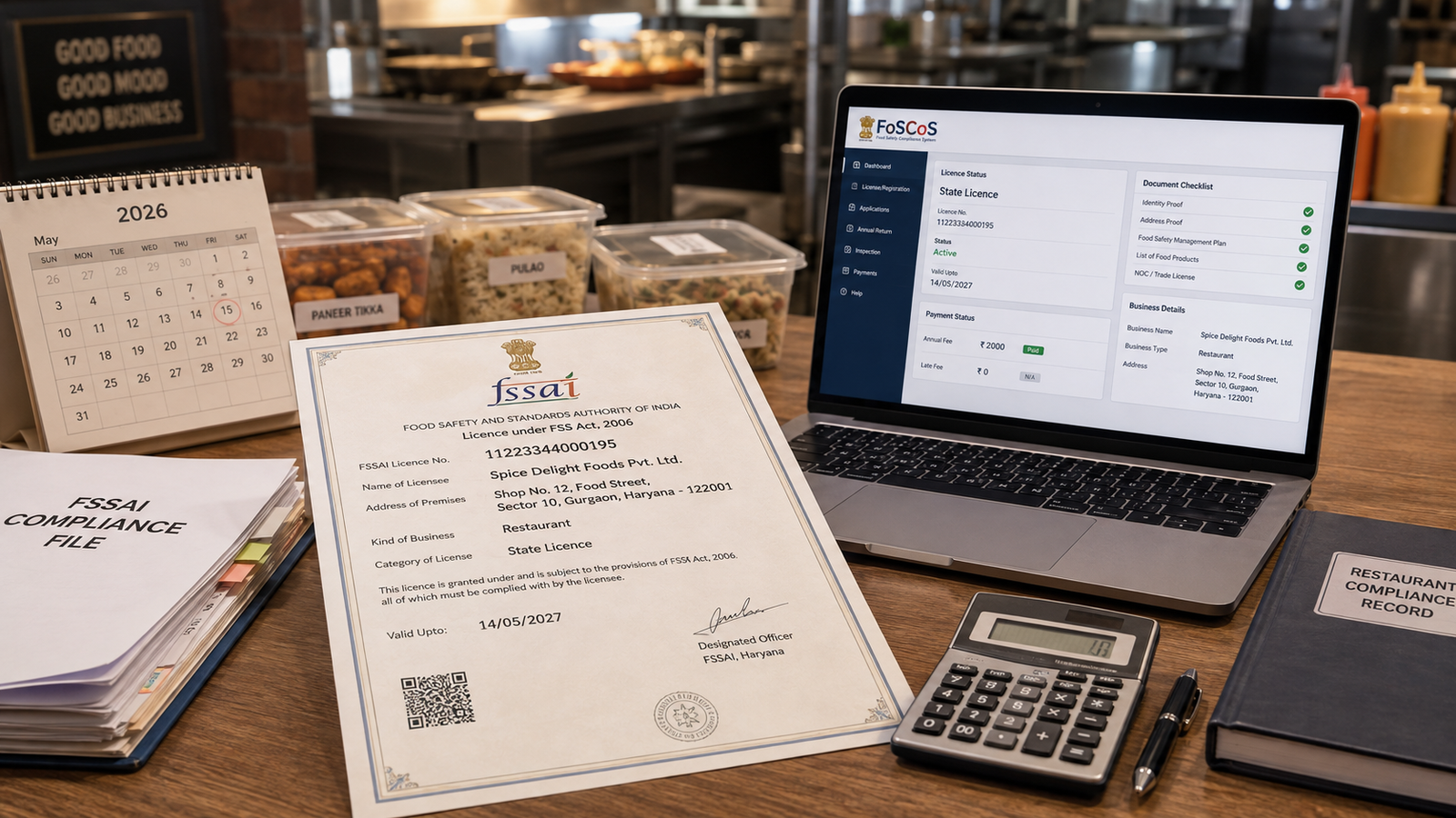FSSAI Licence Renewal 2026 compliance documents and FoSCoS status checklist